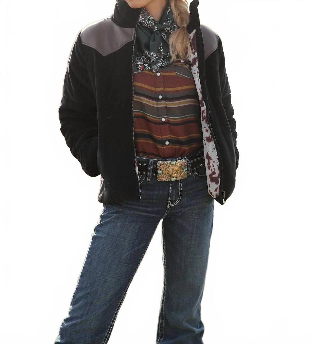 NEW CRUEL DENIM corduroy puffer jacket in black